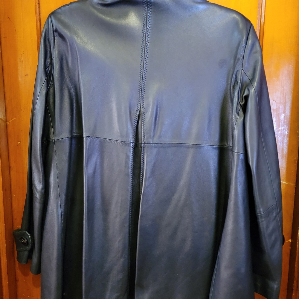 COPY - 🦋Vintage Black Leather Swing Jacket 🦋Jones New York 1X Plus Wom - Picture 4 of 15